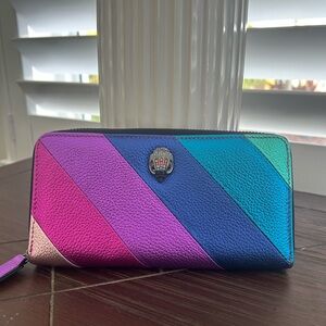 Kurt Geiger Eagle Zip Multicolor Striped Wallet